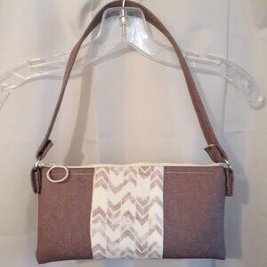 NEW Floral Faux Leather Tooled Western Pouch Purse Purple mauve Shoulder bag